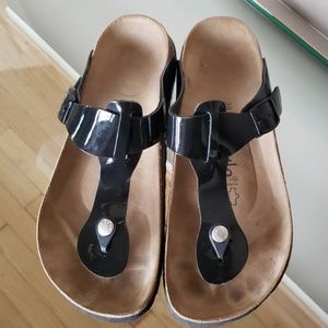 Betula patent Birkenstock sandals